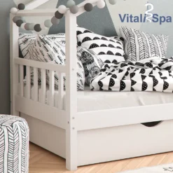 VitaliSpa Kinderbett + Schubladen Design Weiß 208 X 146 X 97 Cm Massivholz -Kinderbett Geschäft f67cb4dc7e6aab04e0c81d0e1541e17d