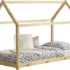 [en.casa] Kinderbett 90x200cm Haus Holz Natur Bettenhaus Hausbett Kinderzimmer Bett Kinder Kiefernholz Holzfarben -Kinderbett Geschäft f75e4a8a4fadcaff3a070fb813dac6ab