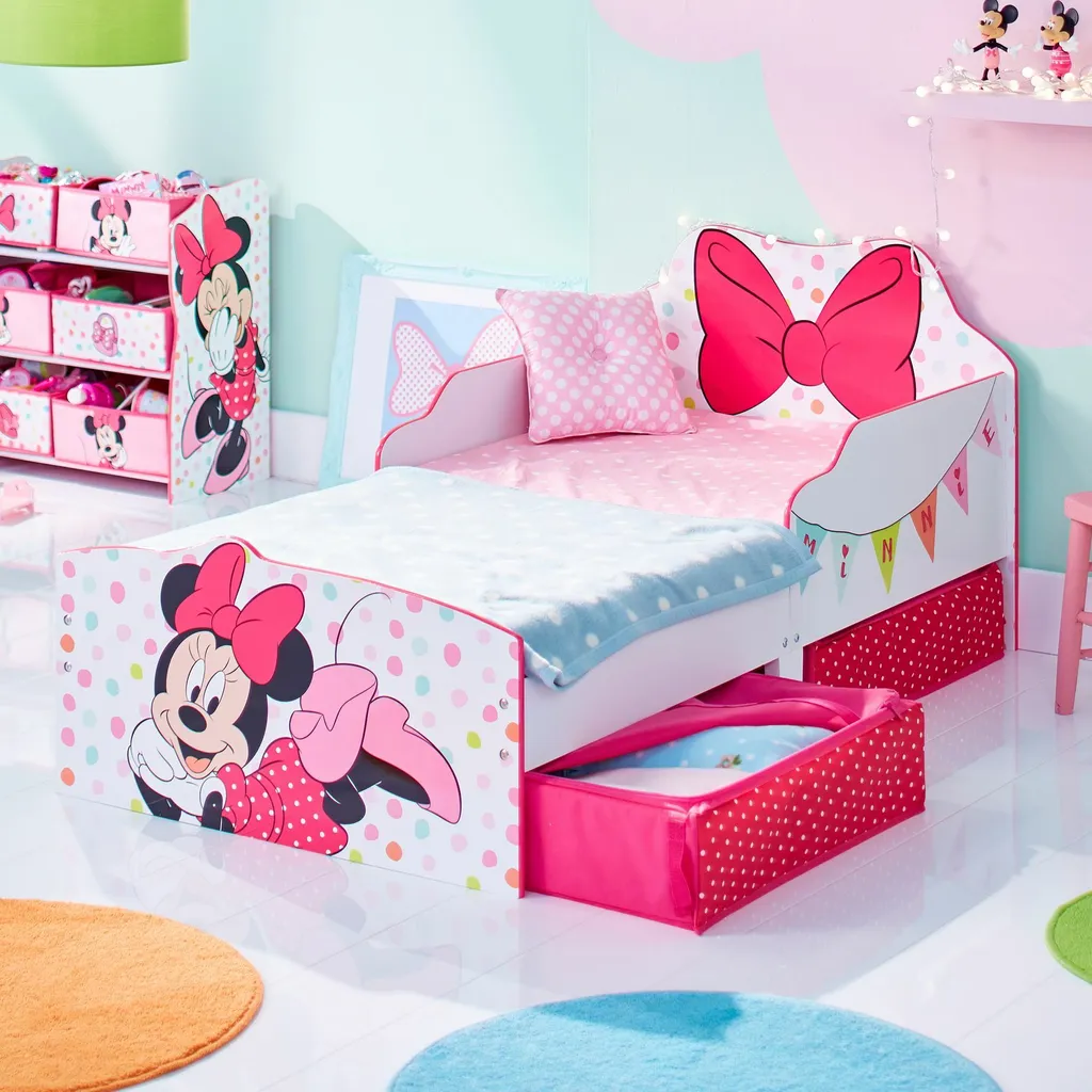 Minnie Mouse Exzellent Geformtes Kinderbett + Schubladen 7 Minnie Mouse Exzellent Geformtes Kinderbett + Schubladen – Bild 5