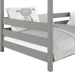 Hausbett FINA Aus Massiver Kiefer, Montessori Bett 90x200cm, Kinderbett Mit Dach In Grau 14 Hausbett FINA Aus Massiver Kiefer, Montessori Bett 90x200cm, Kinderbett Mit Dach In Grau -Kinderbett Geschäft f9106c966a971332bd9f600a47ad4c12