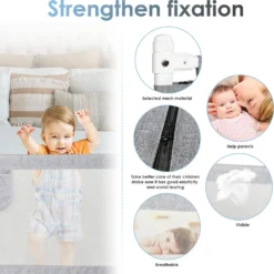 Lospitch Bettgitter 180*80 Cm Bettschutzgitter Kinderbettgitter Für Kinder Babybettgitter Höhenverstellbar Klappbar Passend Für Kinderbetten, Elternbetten Anti-Fall Für Baby Kinder - Grau Schutzgitter-Zubehör -Kinderbett Geschäft f91bf9a6b8ce509b6f4f067d951cf8f1
