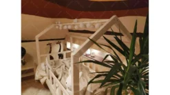 Bett Mit Barrieren, KinderBett Hausbett Für Kinder, Farbe: Natürlich, Größe: 140x200cm -Kinderbett Geschäft f937856d6475877f2861d3d1a7ffe16e