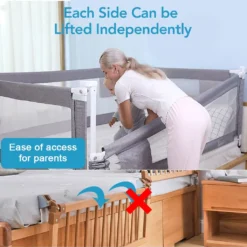 Zehnhase Bettgitter Länge 200 Cm 1 Seite Bettschutzgitter Kinderbettgitter Babybettgitter, Absturzsicherung Für Kinder, Baby, Grau -Kinderbett Geschäft fa75ab93a1daf37a5f590111e7f9db7c