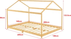 Kinderbett 'Vindafjord' 140x200cm Bambus -Kinderbett Geschäft fa957bcd7eb2f5c33fff7eb9cc6cca91