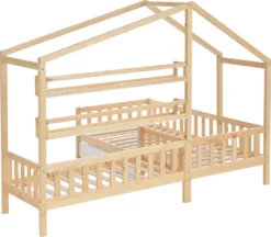 Merax Kinderbett 90x200cm/140x70cm Hausbett Mit Schubladen Und Regalen, Zaun Und Lattenrost, Spielbett Kinderhaus Aus Kiefernholz Für Zwei Kinder, Natur 26 Merax Kinderbett 90x200cm/140x70cm Hausbett Mit Schubladen Und Regalen, Zaun Und Lattenrost, Spielbett Kinderhaus Aus Kiefernholz Für Zwei Kinder, Natur -Kinderbett Geschäft fac087f55a33c69171228fa2cab6cd9f