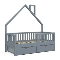 VitaliSpa Kinderbett + Schubladen Noemi Anthrazit 73 X 148 X 155 Cm Massivholz -Kinderbett Geschäft fad5e89e3db4dc06073aa94c4a5c55cf