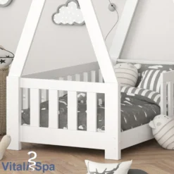 VitaliSpa Kinderbett Tipi Weiß 148 X 166 X 76 Cm Massivholz -Kinderbett Geschäft fafa8edf5f16276781c8ee9d901c0bc1