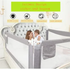 Zehnhase Bettgitter Bettschutzgitter Kinderbettgitter Babybettgitter 120 Cm, Grau, 1 Seite -Kinderbett Geschäft fd9797c96051f825174faeb17406252c